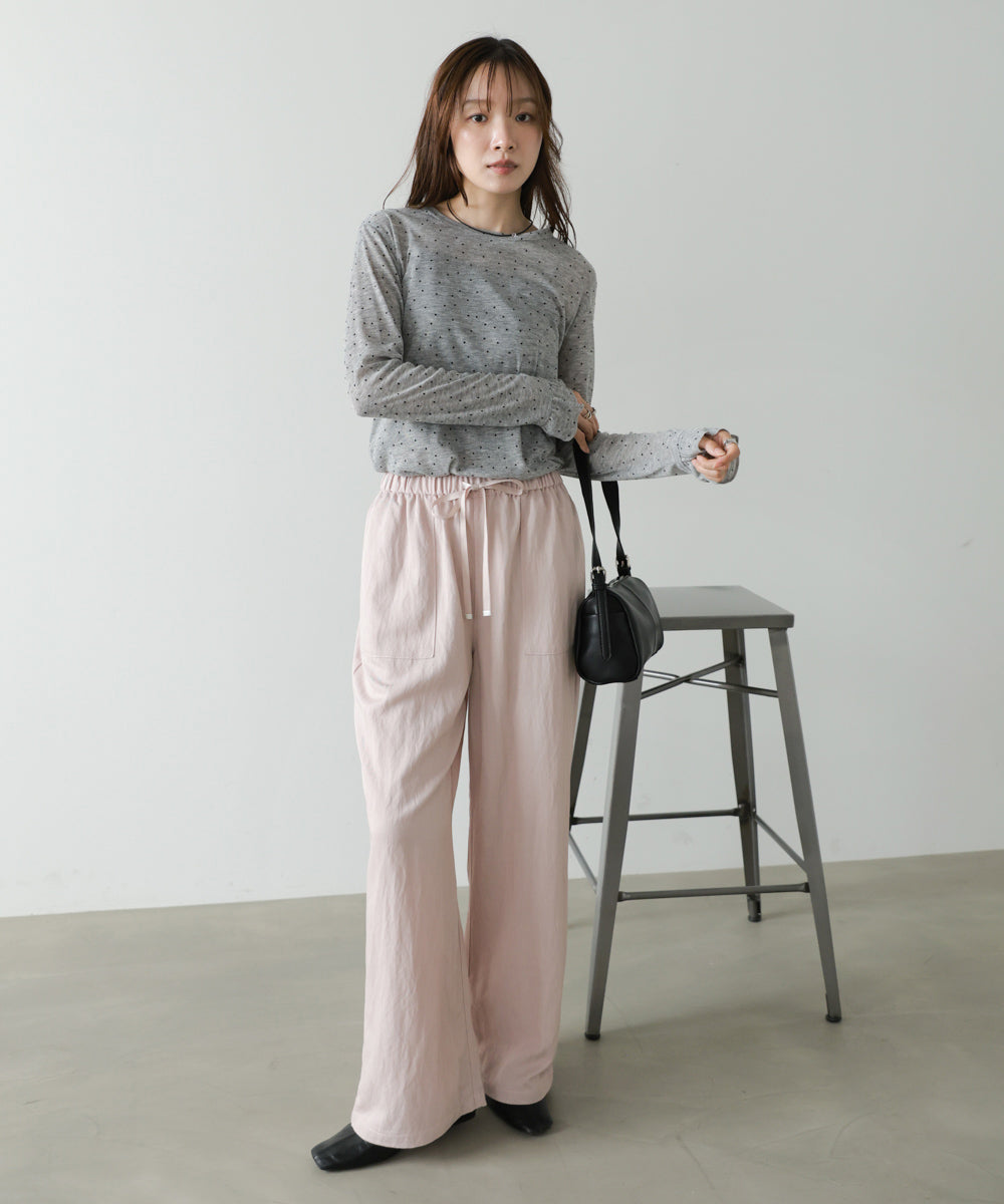 シアードットフリルカットソー