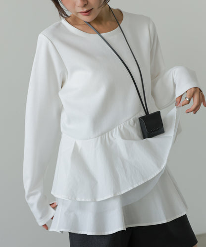 ペプラムドッキングプルオーバー