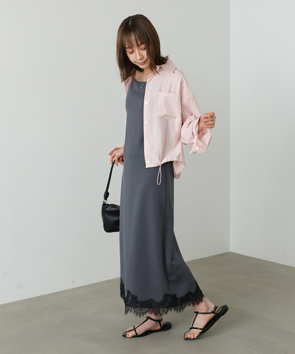 ラメストライプブラウス