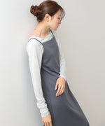 裾レース付きキャミワンピース