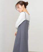 裾レース付きキャミワンピース