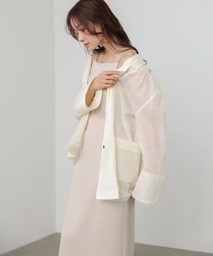 裾レース付きキャミワンピース