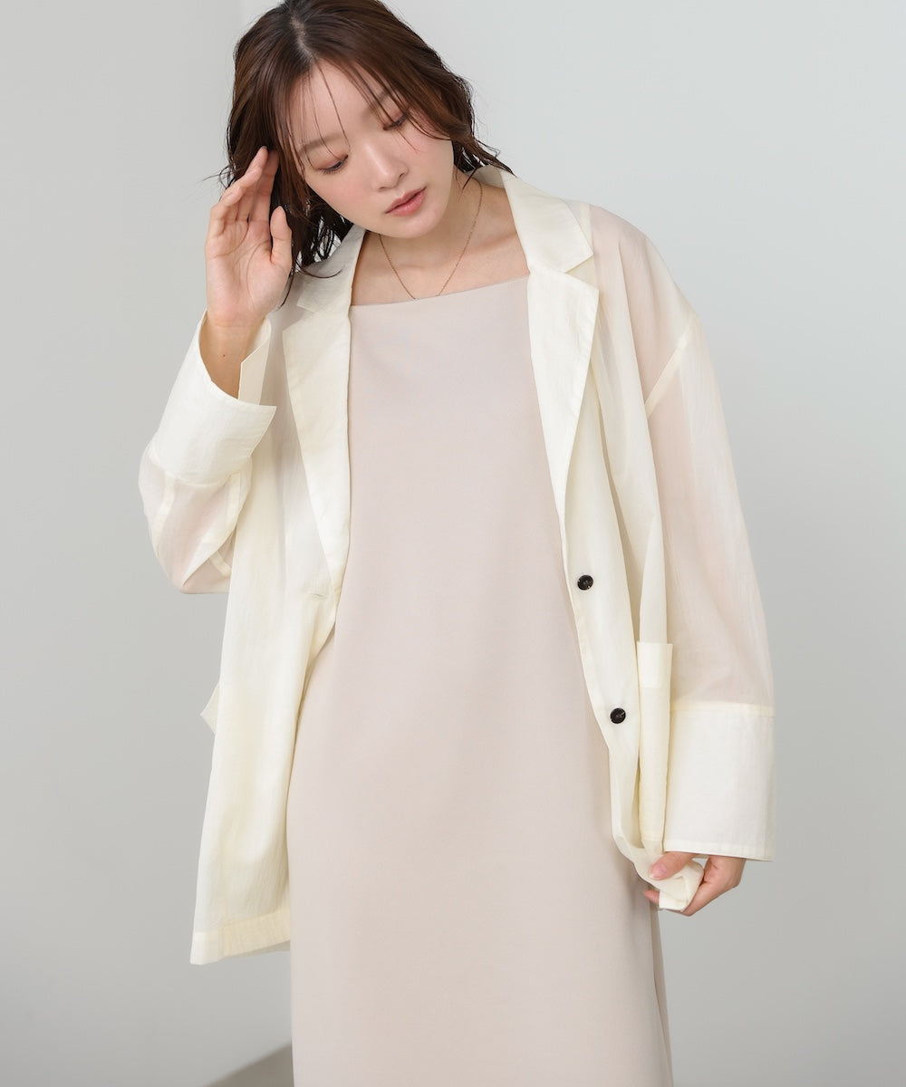 裾レース付きキャミワンピース