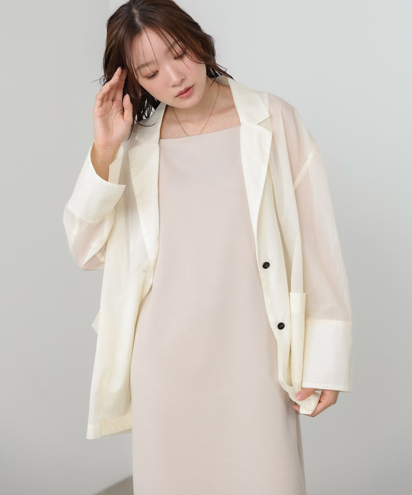 裾レース付きキャミワンピース