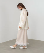 裾レース付きキャミワンピース