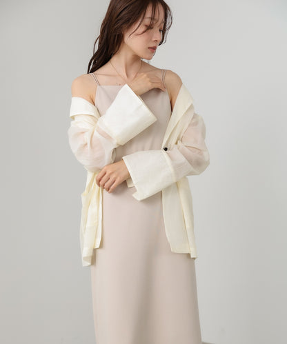 裾レース付きキャミワンピース