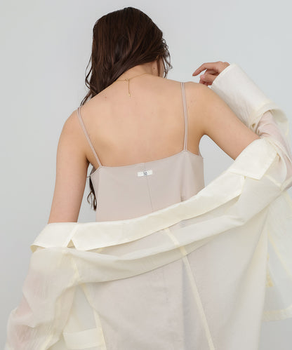 裾レース付きキャミワンピース