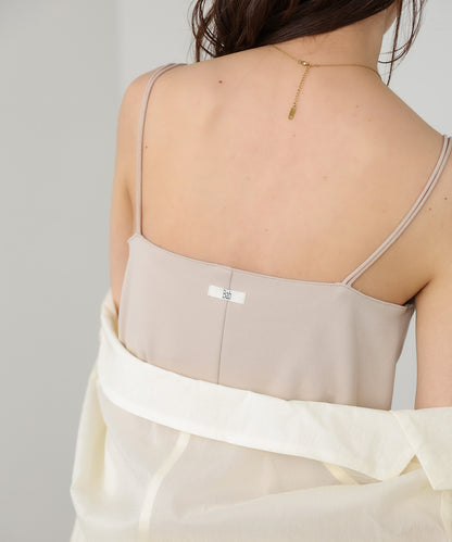 裾レース付きキャミワンピース