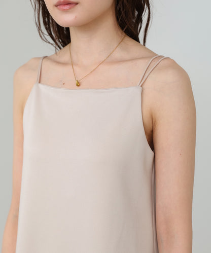 裾レース付きキャミワンピース