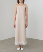 裾レース付きキャミワンピース