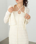 配色メローカーディガン＋ワンピースＳＥＴ