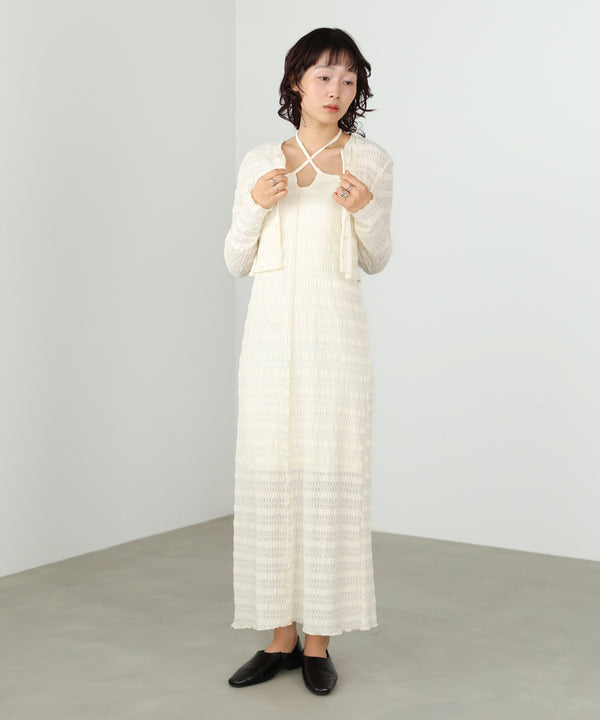 配色メローカーディガン＋ワンピースＳＥＴ