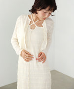 配色メローカーディガン＋ワンピースＳＥＴ