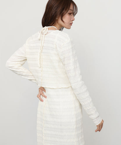 配色メローカーディガン＋ワンピースＳＥＴ