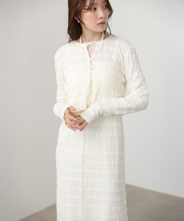 配色メローカーディガン＋ワンピースＳＥＴ