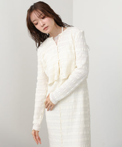 配色メローカーディガン＋ワンピースＳＥＴ