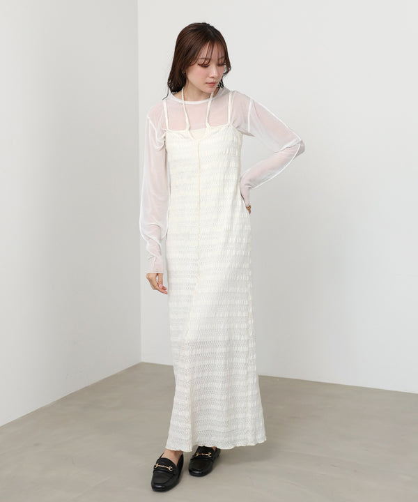 配色メローカーディガン＋ワンピースＳＥＴ