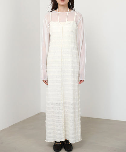 配色メローカーディガン＋ワンピースＳＥＴ