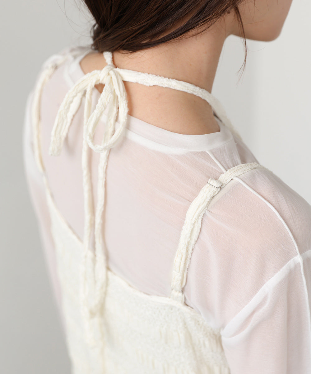 配色メローカーディガン＋ワンピースＳＥＴ