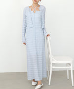 配色メローカーディガン＋ワンピースＳＥＴ