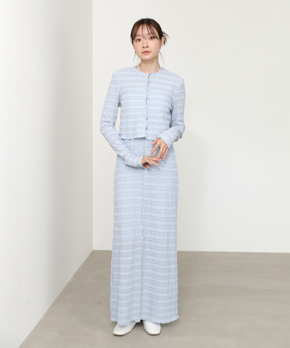 配色メローカーディガン＋ワンピースＳＥＴ