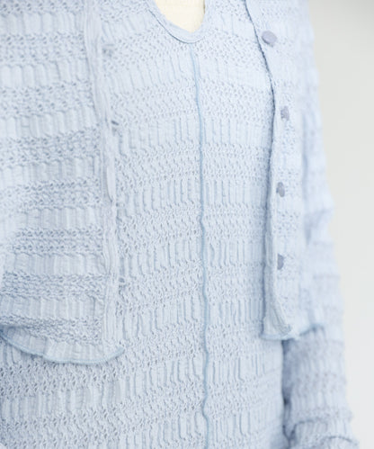 配色メローカーディガン＋ワンピースＳＥＴ