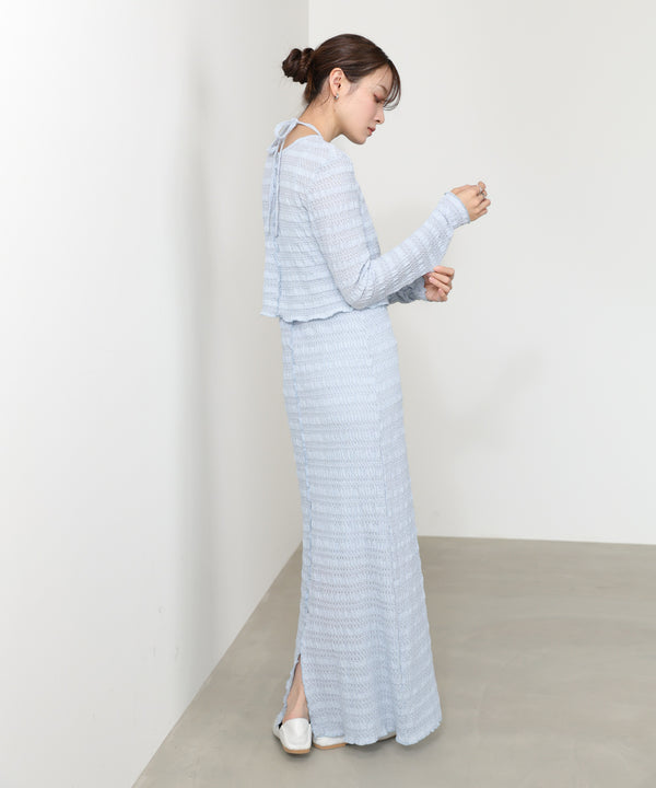 配色メローカーディガン＋ワンピースＳＥＴ