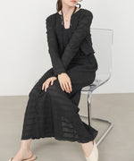 配色メローカーディガン＋ワンピースＳＥＴ