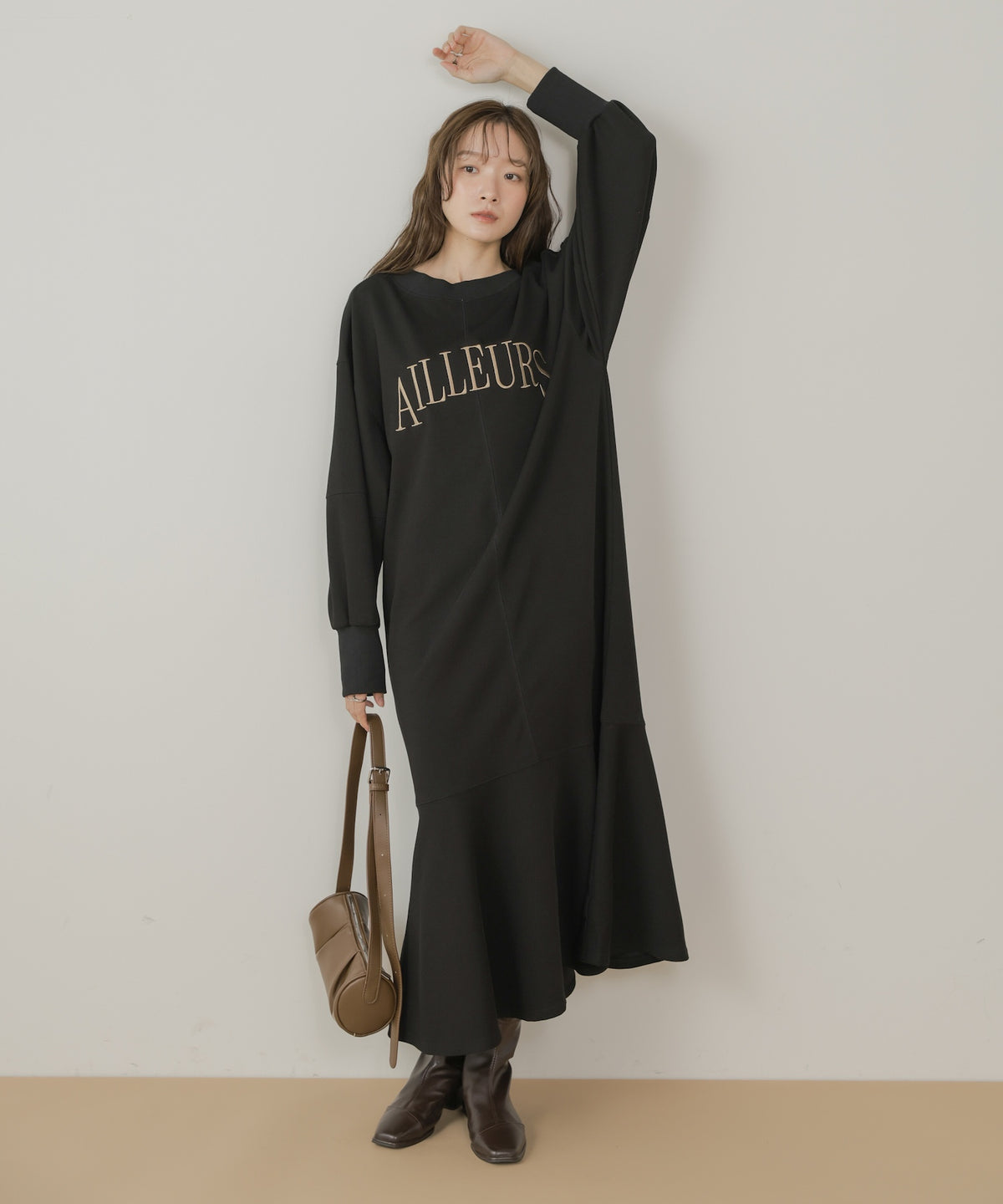 上品見え美シルエットマーメイドカットワンピース
