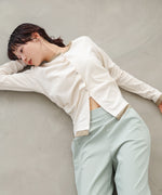 配色レイヤードドレープカーディガン