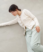 配色レイヤードドレープカーディガン