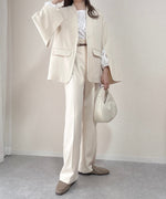 SLACKS WITH SIDE TUCK BELT