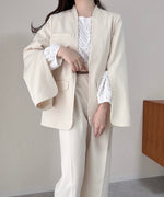 SLACKS WITH SIDE TUCK BELT