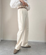 SLACKS WITH SIDE TUCK BELT