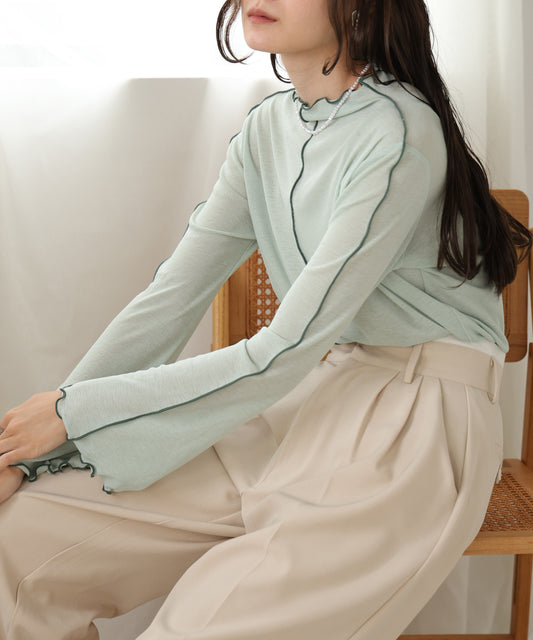 前後2WAY配色メロウカットソー