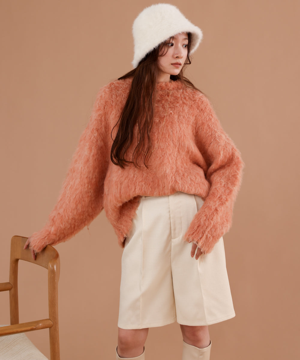 mix woollen knit pullover