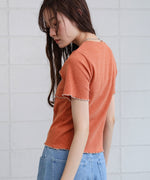 ビスチェライク配色メロウカットソー