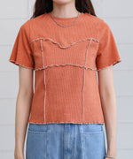 ビスチェライク配色メロウカットソー