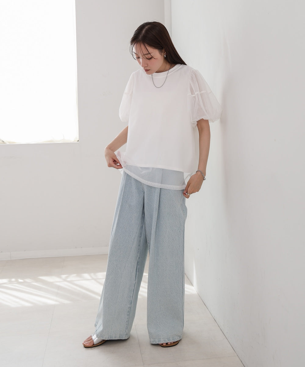 チュールレイヤードＴシャツ