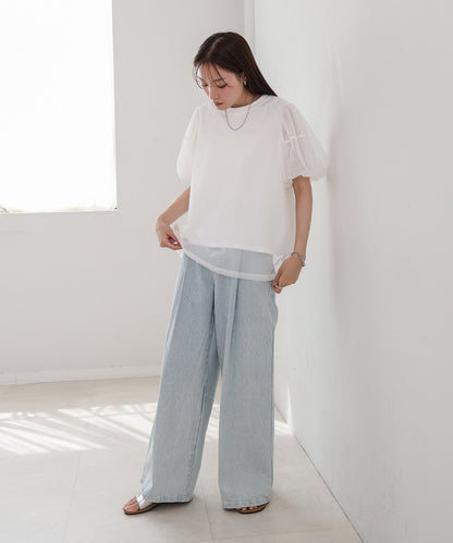 チュールレイヤードＴシャツ