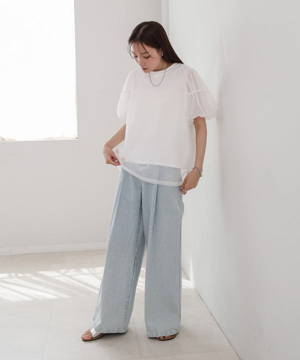 チュールレイヤードＴシャツ