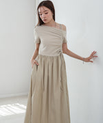 アシメシャーリングワンピース