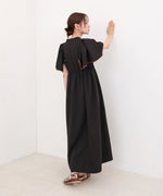 【S・Mサイズ展開】配色パイピングスクエアスリーブワンピース