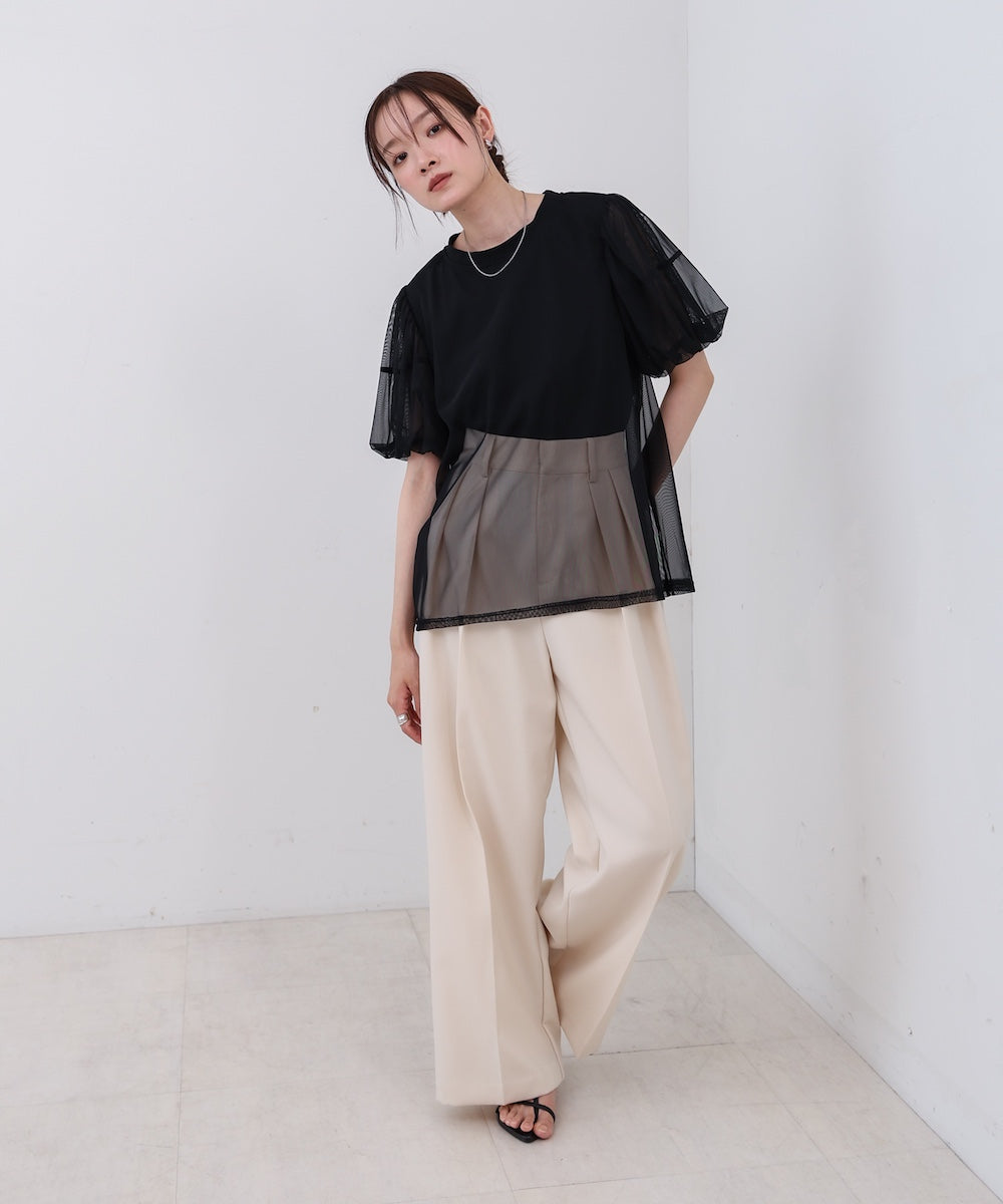 チュールレイヤードＴシャツ