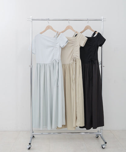 アシメシャーリングワンピース