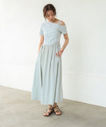 アシメシャーリングワンピース