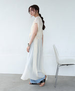 【S・Mサイズ展開】Ｖネックギャザーリボンワンピース