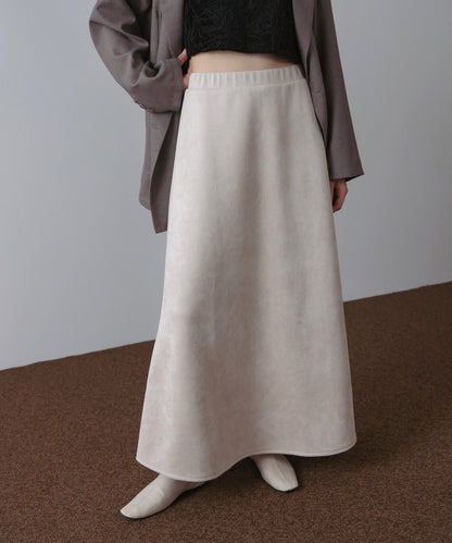 【選べる２タイプ】スウェードロングスカート