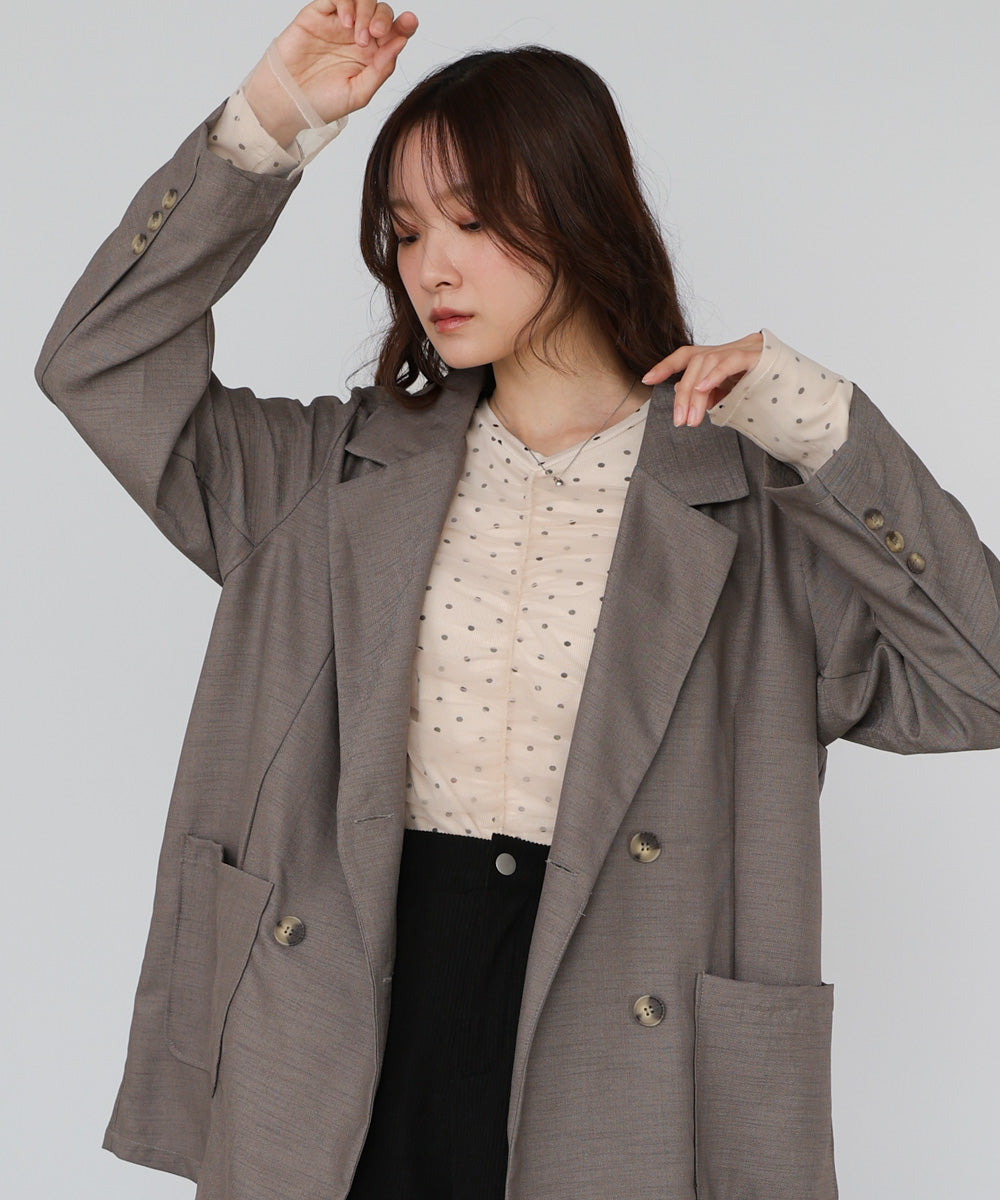 バックリボンダブルジャケット