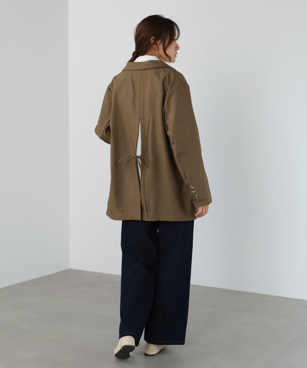 バックリボンダブルジャケット